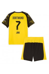 Borussia Dortmund Jobe Bellingham #7 Jalkapallovaatteet Lasten Kotipeliasu 2025-26 Lyhythihainen (+ Lyhyet housut)